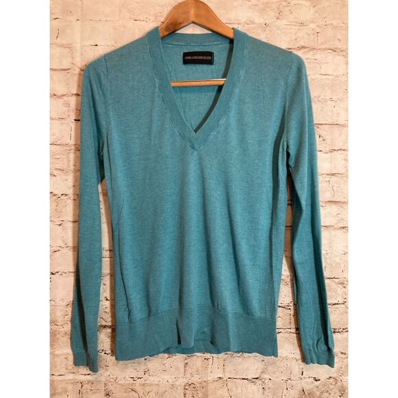 Zadig & Voltaire Deluxe Sweater Women Medium Silk Cashmere Lightweight Turquoise - Picture 1 of 13